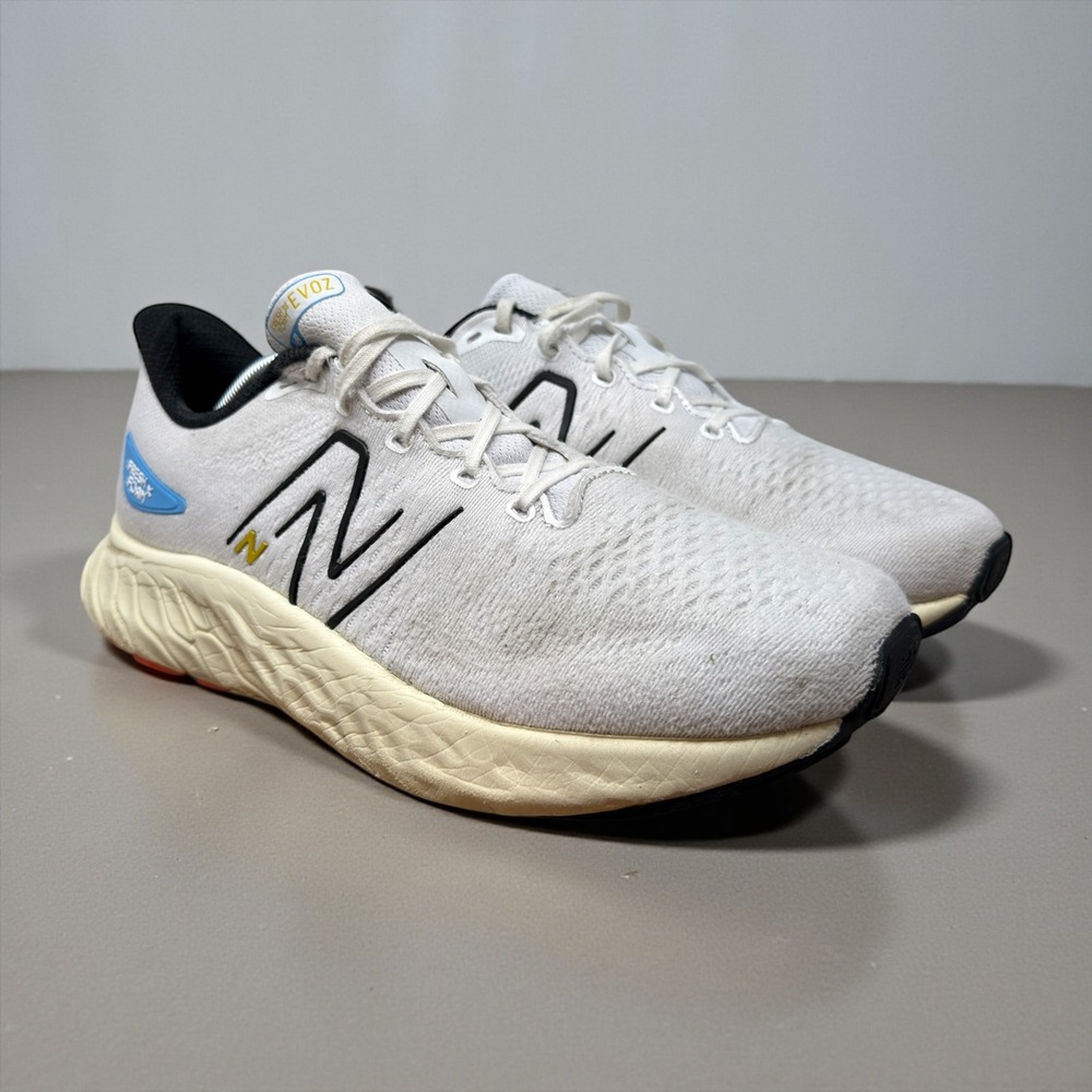 New Balance Fresh Foam X EVOZ v3 Mens Running Shoes White Black MEVOZLW3 Size 11